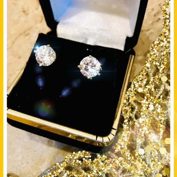 ♦️HP!(6CT~3CT/ea;)♦ GORGEOUS STUDS IN PLAT or GOLD - Picture 3 of 5